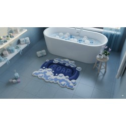 Tufting Soap Halı / Paspas - Mavi